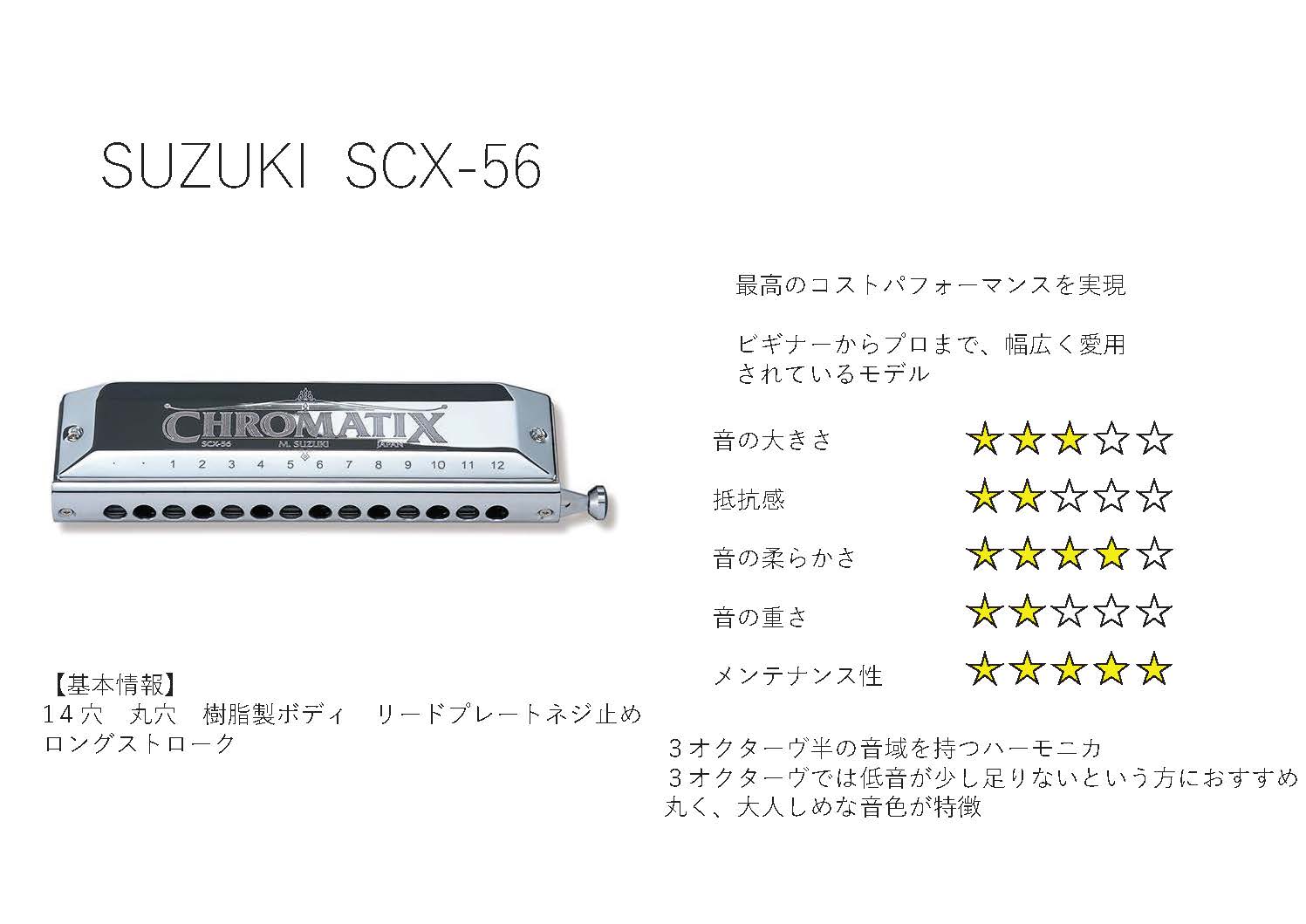 SUZUKI SCX-56 V2 【クロマチックハーモニカ】 / クロマチック 